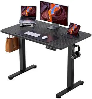 ErGear Height Adjustable Electric Standing Desk, 40 x 24 Inches Sit Stand up Desk, Memory Computer Home Office Desk, Carbon Fiber Black ErGear Height Adjustable Electric Standing Desk, 40 x 24 Inches Sit Stand up Desk, Memory Computer Home Office Desk, Carbon Fiber Black