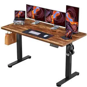 ErGear 63 X 28 Height Adjustable Electric Standing Desk, Vintage Brown | Smooth Height Adjustment, 4 Memory Presets, One-Touch Control, Stable Steel Frame, 176 lbs Capacity, Easy Assembly ErGear 63 X 28 Height Adjustable Electric Standing Desk, Vintage Brown | Smooth Height Adjustment, 4 Memory Presets, One-Touch Control, Stable Steel Frame, 176 lbs Capacity, Easy Assembly