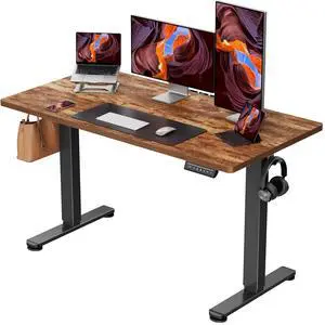 ErGear Height Adjustable Electric Standing Desk, 48 x 24 Inches Sit Stand up Desk, Memory Computer Home Office Desk, Vintage Brown ErGear Height Adjustable Electric Standing Desk, 48 x 24 Inches Sit Stand up Desk, Memory Computer Home Office Desk, Vintage Brown