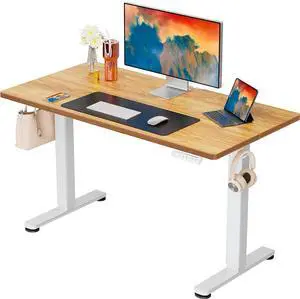 ErGear Height Adjustable Electric Standing Desk, 40 x 24 Inches Sit Stand up Desk, Memory Computer Home Office Desk, Light Vintage Brown ErGear Height Adjustable Electric Standing Desk, 40 x 24 Inches Sit Stand up Desk, Memory Computer Home Office Desk, Light Vintage Brown