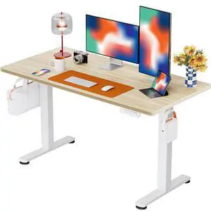 Ergear Height Adjustable Electric Standing Desk, 48x24 Inches Sit Stand up Memory Computer Home Office Desk (Natural),(EGESD5N) Ergear Height Adjustable Electric Standing Desk, 48x24 Inches Sit Stand up Memory Computer Home Office Desk (Natural),(EGESD5N)
