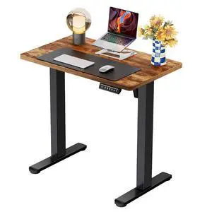 ErGear Height Adjustable Electric Standing Desk, 32 x 19 Inches Sit Stand up Desk, Memory Computer Home Office Desk, Vintage Brown ErGear Height Adjustable Electric Standing Desk, 32 x 19 Inches Sit Stand up Desk, Memory Computer Home Office Desk, Vintage Brown