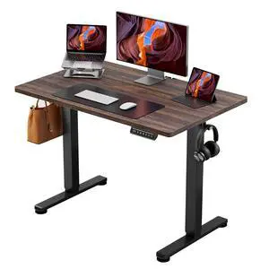 ErGear Height Adjustable Electric Standing Desk, 40 x 24 Inches Sit Stand up Desk, Memory Computer Home Office Desk, Dark Walnut ErGear Height Adjustable Electric Standing Desk, 40 x 24 Inches Sit Stand up Desk, Memory Computer Home Office Desk, Dark Walnut