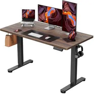 ErGear Height Adjustable Electric Standing Desk, 48 x 24 Inches Sit Stand up Desk, Memory Computer Home Office Desk, Dark Walnut ErGear Height Adjustable Electric Standing Desk, 48 x 24 Inches Sit Stand up Desk, Memory Computer Home Office Desk, Dark Walnut
