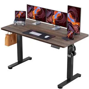 ErGear Height Adjustable Electric Standing Desk, 63 x 28 Inches Sit Stand up Desk, Memory Computer Home Office Desk, Dark Walnut ErGear Height Adjustable Electric Standing Desk, 63 x 28 Inches Sit Stand up Desk, Memory Computer Home Office Desk, Dark Walnut