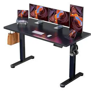 ErGear Height Adjustable Electric Standing Desk, 55 x 28 Inches Sit Stand up Desk, Memory Computer Home Office Desk, Black ErGear Height Adjustable Electric Standing Desk, 55 x 28 Inches Sit Stand up Desk, Memory Computer Home Office Desk, Black