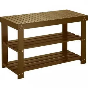 Pipishell Bamboo Shoe Rack Bench, 3 Tier Sturdy Shoe Bench, Storage Shoe Organizer, Holds up to 300lbs for Entryway Bedroom Living Room Balcony, Yellow Brown Pipishell Bamboo Shoe Rack Bench, 3 Tier Sturdy Shoe Bench, Storage Shoe Organizer, Holds up to 300lbs for Entryway Bedroom Living Room Balcony, Yellow Brown