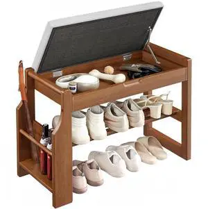 Pipishell 26 Solid Pine Wood Shoe Rack Bench with Soft Cushion, 2 Tiers Shoe Storage Organizer with Lift-Top Storage and Side Holder, Holds up to 440 lbs, Shoe Bench for Entryway, Hallway, Bedroom Pipishell 26 Solid Pine Wood Shoe Rack Bench with Soft Cushion, 2 Tiers Shoe Storage Organizer with Lift-Top Storage and Side Holder, Holds up to 440 lbs, Shoe Bench for Entryway, Hallway, Bedroom