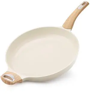 Ceramic Nonstick Frying Pan Skillet 12.5Inch Non Stick Pan with Ergonomic Handle, Non-toxic Healthy Large Cooking Chef's Pan, Free of Intentionally Added PFOA/PFAS/PTFE, Induction Compatible Ceramic Nonstick Frying Pan Skillet 12.5Inch Non Stick Pan with Ergonomic Handle, Non-toxic Healthy Large Cooking Chef's Pan, Free of Intentionally Added PFOA/PFAS/PTFE, Induction Compatible