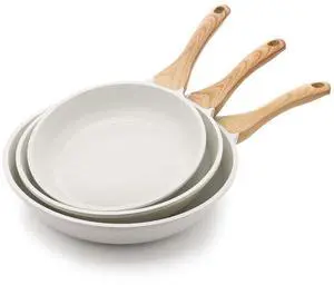 Nonstick Frying Pan Skillets, White Ceramic Coating Omelette Pans, Healthy Cookware Chef's Pan, Free of PTFE & PFAS (9.5+11+12.5 Inch) Nonstick Frying Pan Skillets, White Ceramic Coating Omelette Pans, Healthy Cookware Chef's Pan, Free of PTFE & PFAS (9.5+11+12.5 Inch)