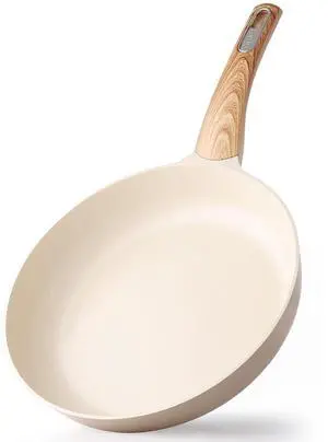 Ceramic Nonstick Frying Pan Small Skillet 8Inch Non Stick Omelette Pans, Non-toxic Healthy Kitchen Cooking Chef's Pan, Free of Intentionally Added PFOA/PFAS/PTFE, Induction Compatible, Taupe Ceramic Nonstick Frying Pan Small Skillet 8Inch Non Stick Omelette Pans, Non-toxic Healthy Kitchen Cooking Chef's Pan, Free of Intentionally Added PFOA/PFAS/PTFE, Induction Compatible, Taupe