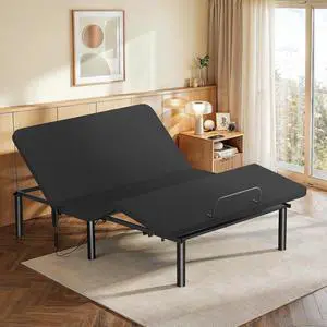 Amada Homefurnishing Adjustable Bed Frame Queen, Independent Head and Foot Incline, Quiet Motor, 750 lbs Capacity, Adjustable Bed with Wired Remote Control, 4 Bed Height Options, Tool-Free Setup Amada Homefurnishing Adjustable Bed Frame Queen, Independent Head and Foot Incline, Quiet Motor, 750 lbs Capacity, Adjustable Bed with Wired Remote Control, 4 Bed Height Options, Tool-Free Setup