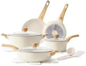 Ceramic Cookware Sets, Pots and Pans Set Non stick, 14 Piece Induction Cookware, Non toxic Healthy Non Stick Kitchen Cooking Set, with Frying Pans Set, PFAS PTFE PFOA PFOS Free Ceramic Cookware Sets, Pots and Pans Set Non stick, 14 Piece Induction Cookware, Non toxic Healthy Non Stick Kitchen Cooking Set, with Frying Pans Set, PFAS PTFE PFOA PFOS Free