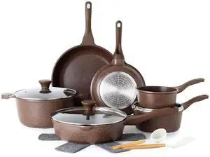 Nonstick Cookware Set 16-Piece, Healthy Pots and Pans Set, Non-stick Kitchen Cooking Set with Stay-Cool Handles, Silicone Utensils and Pot Protectors Nonstick Cookware Set 16-Piece, Healthy Pots and Pans Set, Non-stick Kitchen Cooking Set with Stay-Cool Handles, Silicone Utensils and Pot Protectors