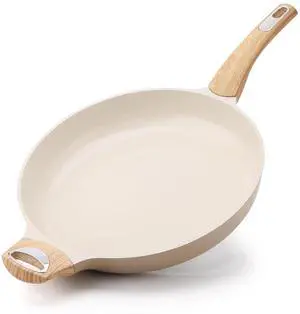 Ceramic Nonstick Frying Pan Skillet with Hot-resistant Handle 12.5Inch Large Non-toxic Healthy Kitchen Cooking Chef's Pan, Free of Intentionally Added PFOA/PFAS/PTFE, Induction Compatible Ceramic Nonstick Frying Pan Skillet with Hot-resistant Handle 12.5Inch Large Non-toxic Healthy Kitchen Cooking Chef's Pan, Free of Intentionally Added PFOA/PFAS/PTFE, Induction Compatible