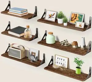 AMADA HOMEFURNISHING Wall Shelves Set of 10, Floating Shelves for Wall, Shelves for Room AMADA HOMEFURNISHING Wall Shelves Set of 10, Floating Shelves for Wall, Shelves for Room