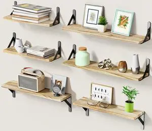 AMADA HOMEFURNISHING Wall Shelves Set of 10, Floating Shelves for Wall, Shelves for Room Wall AMADA HOMEFURNISHING Wall Shelves Set of 10, Floating Shelves for Wall, Shelves for Room Wall