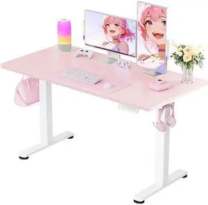 ErGear Height Adjustable Electric Standing Desk, 48 x 24 Inches Sit Stand up Desk, Memory Computer Home Office Desk, Pink ErGear Height Adjustable Electric Standing Desk, 48 x 24 Inches Sit Stand up Desk, Memory Computer Home Office Desk, Pink