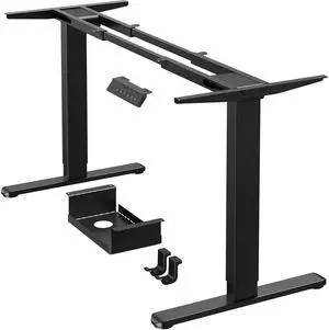ErGear Dual Motor Standing Desk Frame, Electric Adjustable Legs Compatible Desktop Size 44-90, 264 lbs Weight Capacity, 4 Memory Height Settings Stand up Desks Base, Black Frame Only ErGear Dual Motor Standing Desk Frame, Electric Adjustable Legs Compatible Desktop Size 44-90, 264 lbs Weight Capacity, 4 Memory Height Settings Stand up Desks Base, Black Frame Only