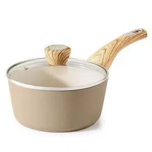 Ceramic Nonstick Sauce Pan with Lid, 1.5 Quart Small Saucepan, Cooking Pot with Stay Cool Handle, Non toxic Kitchen Sauce Pot, Non stick Saucier Pan, Induction Pot, PFOA PTFE PFAS PFOA Free Ceramic Nonstick Sauce Pan with Lid, 1.5 Quart Small Saucepan, Cooking Pot with Stay Cool Handle, Non toxic Kitchen Sauce Pot, Non stick Saucier Pan, Induction Pot, PFOA PTFE PFAS PFOA Free