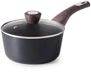 Nonstick Sauce Pan with Lid, 1.5 Quart Small Saucepan, Multipurpose Cooking Pot with Stay Cool Handle, Non toxic Kitchen Sauce Pot, Non stick Saucier Pan, Induction Comptable, PFOA Free Nonstick Sauce Pan with Lid, 1.5 Quart Small Saucepan, Multipurpose Cooking Pot with Stay Cool Handle, Non toxic Kitchen Sauce Pot, Non stick Saucier Pan, Induction Comptable, PFOA Free