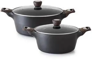 Nonstick Stock Pot with Lid, 4.5+6.6 QT Soup Pot Set Casserole Pot, Healthy Pasta Pot, Large Deep Cooking Pot, Big Sauce Pot Stew Pot, Induction Compatible, PFOA PFOS APEO Free, Black Nonstick Stock Pot with Lid, 4.5+6.6 QT Soup Pot Set Casserole Pot, Healthy Pasta Pot, Large Deep Cooking Pot, Big Sauce Pot Stew Pot, Induction Compatible, PFOA PFOS APEO Free, Black