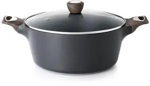 Nonstick Stock Pot with Lid, 2.6/4.5/6.6/8.5/11 QT Soup Pot Casserole Pot, Healthy Pasta Pot, Large Deep Cooking Pot, Big Sauce Pot Stew Pot, Induction Compatible, PFOA PFOS APEO Free, Black Nonstick Stock Pot with Lid, 2.6/4.5/6.6/8.5/11 QT Soup Pot Casserole Pot, Healthy Pasta Pot, Large Deep Cooking Pot, Big Sauce Pot Stew Pot, Induction Compatible, PFOA PFOS APEO Free, Black