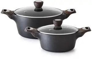 Nonstick Stock Pot with Lid, 2.6+4.5 QT Soup Pot Set Casserole Pot, Healthy Pasta Pot, Large Deep Cooking Pot, Big Sauce Pot Stew Pot, Induction Compatible, PFOA PFOS APEO Free, Black Nonstick Stock Pot with Lid, 2.6+4.5 QT Soup Pot Set Casserole Pot, Healthy Pasta Pot, Large Deep Cooking Pot, Big Sauce Pot Stew Pot, Induction Compatible, PFOA PFOS APEO Free, Black