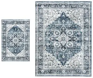 AMADA HOMEFURNISHING 5x7 and 2x3 Area Rugs Buying Together, Soft, Machine Washable, Stain-Resistant, Low-Profile Indoor Area Rugs with Non-Slip Backing & Durable Edge Binding AMADA HOMEFURNISHING 5x7 and 2x3 Area Rugs Buying Together, Soft, Machine Washable, Stain-Resistant, Low-Profile Indoor Area Rugs with Non-Slip Backing & Durable Edge Binding