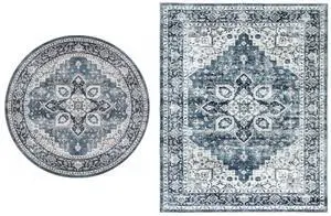 AMADA HOMEFURNISHING 5x7 and 4x4 Round Area Rugs Buying Together, Soft, Machine Washable, Stain-Resistant, Low-Profile Indoor Area Rugs with Non-Slip Backing & Durable Edge Binding AMADA HOMEFURNISHING 5x7 and 4x4 Round Area Rugs Buying Together, Soft, Machine Washable, Stain-Resistant, Low-Profile Indoor Area Rugs with Non-Slip Backing & Durable Edge Binding