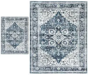 AMADA HOMEFURNISHING 8x10 and 3x5 Area Rugs Buying Together, Soft, Machine Washable, Stain-Resistant, Low-Profile Indoor Area Rugs with Non-Slip Backing & Durable Edge Binding AMADA HOMEFURNISHING 8x10 and 3x5 Area Rugs Buying Together, Soft, Machine Washable, Stain-Resistant, Low-Profile Indoor Area Rugs with Non-Slip Backing & Durable Edge Binding