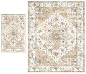 AMADA HOMEFURNISHING 8x10 and 2x5 Area Rugs Buying Together, Soft, Machine Washable, Stain-Resistant, Low-Profile Indoor Area Rugs with Non-Slip Backing & Durable Edge Binding AMADA HOMEFURNISHING 8x10 and 2x5 Area Rugs Buying Together, Soft, Machine Washable, Stain-Resistant, Low-Profile Indoor Area Rugs with Non-Slip Backing & Durable Edge Binding