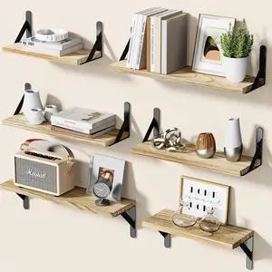 AMADA HOMEFURNISHING Floating Shelves Bundle with Wall Shelves AMADA HOMEFURNISHING Floating Shelves Bundle with Wall Shelves