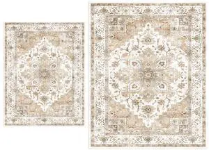 AMADA HOMEFURNISHING 8x10 and 5x7 Area Rugs Buying Together, Soft, Machine Washable, Stain-Resistant, Low-Profile Indoor Area Rugs with Non-Slip Backing & Durable Edge Binding AMADA HOMEFURNISHING 8x10 and 5x7 Area Rugs Buying Together, Soft, Machine Washable, Stain-Resistant, Low-Profile Indoor Area Rugs with Non-Slip Backing & Durable Edge Binding