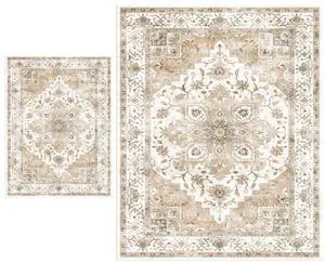 AMADA HOMEFURNISHING 8x10 and 3x5 Area Rugs Buying Together, Soft, Machine Washable, Stain-Resistant, Low-Profile Indoor Area Rugs with Non-Slip Backing & Durable Edge Binding AMADA HOMEFURNISHING 8x10 and 3x5 Area Rugs Buying Together, Soft, Machine Washable, Stain-Resistant, Low-Profile Indoor Area Rugs with Non-Slip Backing & Durable Edge Binding
