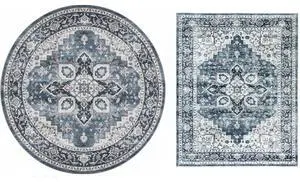 AMADA HOMEFURNISHING 5x7 and 8x8 Round Area Rugs Buying Together, Soft, Machine Washable, Stain-Resistant, Low-Profile Indoor Area Rugs with Non-Slip Backing & Durable Edge Binding AMADA HOMEFURNISHING 5x7 and 8x8 Round Area Rugs Buying Together, Soft, Machine Washable, Stain-Resistant, Low-Profile Indoor Area Rugs with Non-Slip Backing & Durable Edge Binding