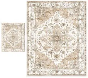 AMADA HOMEFURNISHING 8x10 and 2x3 Area Rugs Buying Together, Soft, Machine Washable, Stain-Resistant, Low-Profile Indoor Area Rugs with Non-Slip Backing & Durable Edge Binding AMADA HOMEFURNISHING 8x10 and 2x3 Area Rugs Buying Together, Soft, Machine Washable, Stain-Resistant, Low-Profile Indoor Area Rugs with Non-Slip Backing & Durable Edge Binding