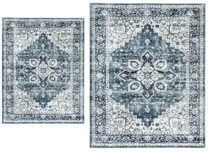 AMADA HOMEFURNISHING 5x7 and 3x5 Area Rugs Buying Together, Soft, Machine Washable, Stain-Resistant, Low-Profile Indoor Area Rugs with Non-Slip Backing & Durable Edge Binding AMADA HOMEFURNISHING 5x7 and 3x5 Area Rugs Buying Together, Soft, Machine Washable, Stain-Resistant, Low-Profile Indoor Area Rugs with Non-Slip Backing & Durable Edge Binding
