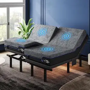 Pipishell Adjustable Bed Frame and Memory Foam Mattress Set (14" Mattress + Adjustable Bed Frame with Massage, Split King) Pipishell Adjustable Bed Frame and Memory Foam Mattress Set (14" Mattress + Adjustable Bed Frame with Massage, Split King)
