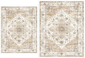 AMADA HOMEFURNISHING 8x10 and 10x14 Area Rugs Buying Together, Soft, Machine Washable, Stain-Resistant, Low-Profile Indoor Area Rugs with Non-Slip Backing & Durable Edge Binding AMADA HOMEFURNISHING 8x10 and 10x14 Area Rugs Buying Together, Soft, Machine Washable, Stain-Resistant, Low-Profile Indoor Area Rugs with Non-Slip Backing & Durable Edge Binding