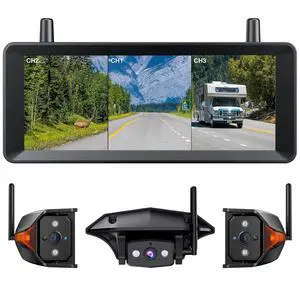 AUTO-VOX RV Backup Camera Wireless: Rear & Side Cameras with 7.2 HD 3 Split-Screen Recording Monitor, Flexible Suction Mount,Stable Signal & Dual Antenna for Camper, Fifth Wheel, Travel Trailer AUTO-VOX RV Backup Camera Wireless: Rear & Side Cameras with 7.2 HD 3 Split-Screen Recording Monitor, Flexible Suction Mount,Stable Signal & Dual Antenna for Camper, Fifth Wheel, Travel Trailer