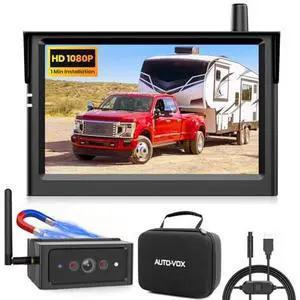 AUTO-VOX S4B Wireless Backup Camera Kit: Includes 4PIN USB Power Cable Quick Install, IP69K Waterproof, Perfect for Truck, Trailer, or Car AUTO-VOX S4B Wireless Backup Camera Kit: Includes 4PIN USB Power Cable Quick Install, IP69K Waterproof, Perfect for Truck, Trailer, or Car