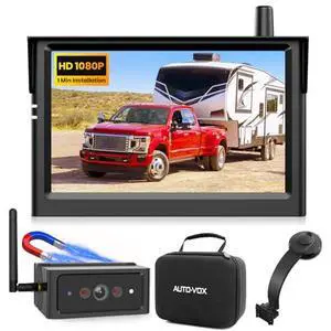 AUTO-VOX S4B Wireless Backup Camera Bundle: Includes X8 Monitor Mount, Split-Screen Display, Quick Install, IP69K Waterproof, Perfect for Truck, Trailer, RV AUTO-VOX S4B Wireless Backup Camera Bundle: Includes X8 Monitor Mount, Split-Screen Display, Quick Install, IP69K Waterproof, Perfect for Truck, Trailer, RV