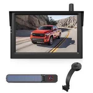 AUTO·VOX 5" Solar Wireless Backup Camera with Suction Cup Mount, 1080P HD Monitor, Adjustable Windshield Mount, 3 Minute Install, IP69K Waterproof for Car Truck SUV Trailer AUTO·VOX 5" Solar Wireless Backup Camera with Suction Cup Mount, 1080P HD Monitor, Adjustable Windshield Mount, 3 Minute Install, IP69K Waterproof for Car Truck SUV Trailer