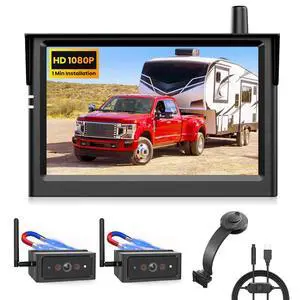 AUTO-VOX S4B Dual Wireless Backup Camera Bundle: Includes 4PIN USB Cable & Flexible Adjust Monitor Mount, Split-Screen Display, Quick Install, IP69K Waterproof, Perfect for Truck, Trailer, Car AUTO-VOX S4B Dual Wireless Backup Camera Bundle: Includes 4PIN USB Cable & Flexible Adjust Monitor Mount, Split-Screen Display, Quick Install, IP69K Waterproof, Perfect for Truck, Trailer, Car