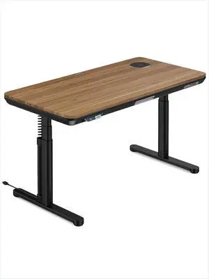 ErgoAV Executive Smart Electric Standing Desk, Wireless Charging, with Storage Drawer, Hidden Power Strip, Walnut ErgoAV Executive Smart Electric Standing Desk, Wireless Charging, with Storage Drawer, Hidden Power Strip, Walnut
