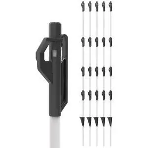 Gallagher 3/8" x 48" Fiberglass Step-in Electric Fence Posts 50 Pack | Holds Wire Polywire Polytape | Weatherproof & Lightweight | Portable Fence Posts for Livestock Gardens & Rotational Grazing Gallagher 3/8" x 48" Fiberglass Step-in Electric Fence Posts 50 Pack | Holds Wire Polywire Polytape | Weatherproof & Lightweight | Portable Fence Posts for Livestock Gardens & Rotational Grazing