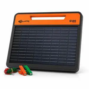 Gallagher S120 Lithium Solar Fence Charger | 1.2 Joule Energizer Powers Up to 35 Miles or 120 Acres | Solar Lithium Iron Phosphate Battery | Adaptive Power Control | Portable and Weather Resistant Gallagher S120 Lithium Solar Fence Charger | 1.2 Joule Energizer Powers Up to 35 Miles or 120 Acres | Solar Lithium Iron Phosphate Battery | Adaptive Power Control | Portable and Weather Resistant