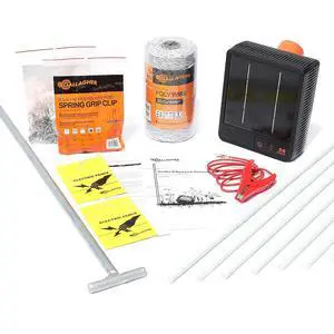 Gallagher Garden & Backyard Pet Protection Kit | Solar Electric Fence Kit for Deer, Rabbits, and Pets | 48in Posts with Polywire | Powers 200ft | Lithium Solar Energizer | Reliable Garden Protection Gallagher Garden & Backyard Pet Protection Kit | Solar Electric Fence Kit for Deer, Rabbits, and Pets | 48in Posts with Polywire | Powers 200ft | Lithium Solar Energizer | Reliable Garden Protection