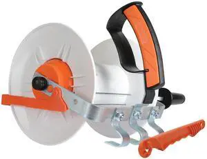 Gallagher Large Geared Electric Fence Reel | 3:1 Gear Ratio with Lock, Hook, and Crank | Durable Reel for Polywire, Polytape, and Braid | For Long Fence Runs and Rotational Grazing Gallagher Large Geared Electric Fence Reel | 3:1 Gear Ratio with Lock, Hook, and Crank | Durable Reel for Polywire, Polytape, and Braid | For Long Fence Runs and Rotational Grazing